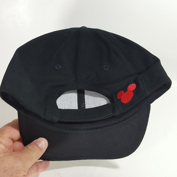 Vintage Walt Disney World Hat Mickey One Size Adjustable Strapback Black - Picture 2 of 5